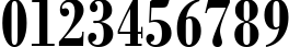 Пример написания цифр шрифтом Bodoni Bold Condensed BT