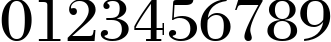 Пример написания цифр шрифтом Bodoni Book BT
