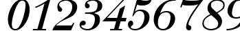 Пример написания цифр шрифтом Bodoni Roman Italic