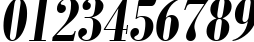 Пример написания цифр шрифтом Bodoni MT Condensed Bold Italic