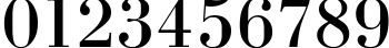 Пример написания цифр шрифтом Bodoni