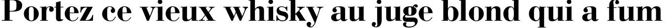 Пример написания шрифтом BodoniC Bold текста на французском