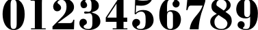 Пример написания цифр шрифтом BodoniC Bold