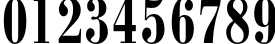 Пример написания цифр шрифтом BodoniCondC