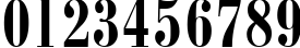 Пример написания цифр шрифтом BodoniCondCTT