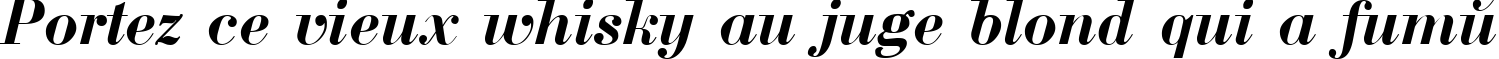 Пример написания шрифтом BodoniCTT BoldItalic текста на французском