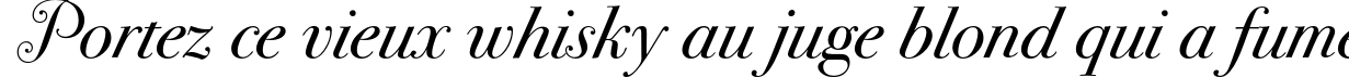 Пример написания шрифтом BodoniSevSwashITC текста на французском
