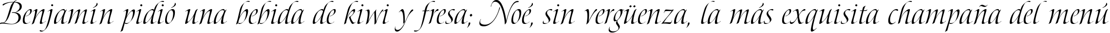 Пример написания шрифтом Bolero script текста на испанском