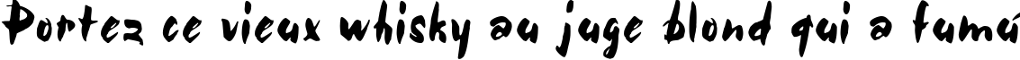Пример написания шрифтом Bolid текста на французском