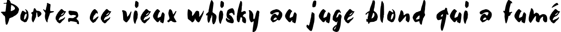 Пример написания шрифтом Bolide MF текста на французском