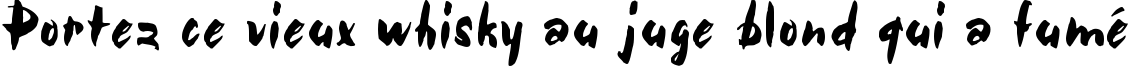 Пример написания шрифтом Bolide Regular текста на французском