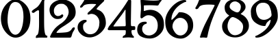 Пример написания цифр шрифтом Bolton