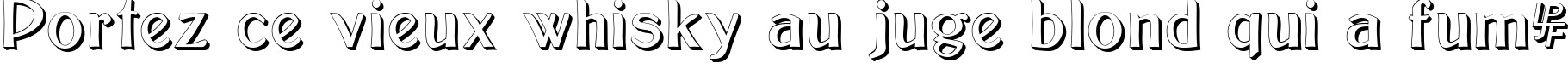 Пример написания шрифтом Bolton Sans Embossed текста на французском