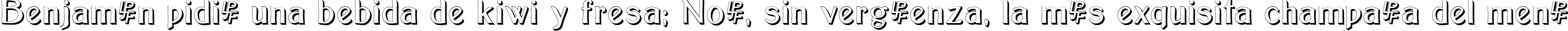 Пример написания шрифтом Bolton Sans Embossed текста на испанском