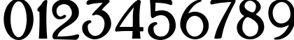 Пример написания цифр шрифтом Bolton Sans