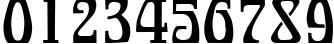 Пример написания цифр шрифтом Bonapart-Modern