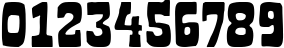 Пример написания цифр шрифтом Boncegro FF 4F