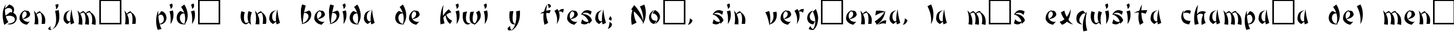 Пример написания шрифтом Bonzai Regular текста на испанском