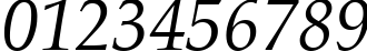 Пример написания цифр шрифтом Book Antiqua Italic