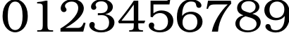 Пример написания цифр шрифтом BookmanC