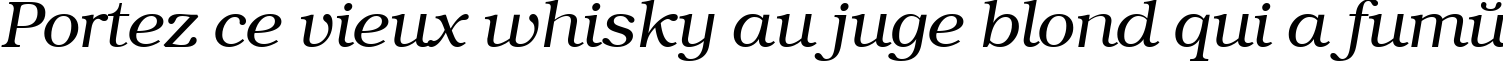 Пример написания шрифтом BookmanCTT Italic текста на французском