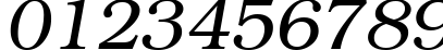 Пример написания цифр шрифтом BookmanCTT Italic