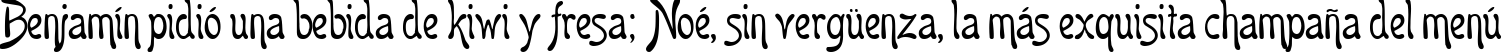 Пример написания шрифтом Boomerang текста на испанском