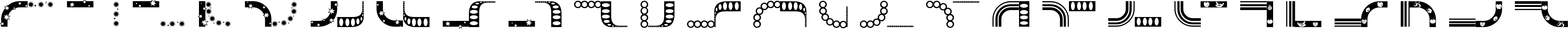 Пример написания английского алфавита шрифтом BorderMon  Series 1