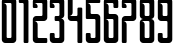 Пример написания цифр шрифтом Borg