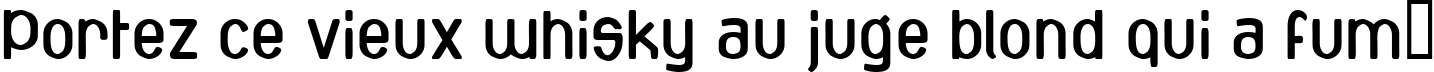 Пример написания шрифтом Bottix текста на французском
