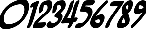Пример написания цифр шрифтом BottleRocket BB Bold