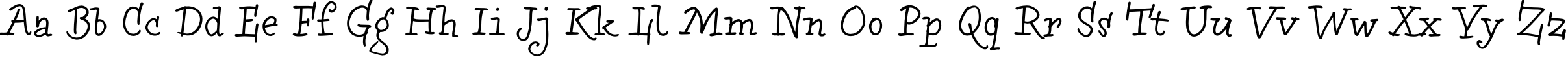 Пример написания английского алфавита шрифтом Bowman