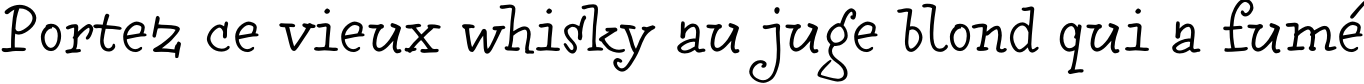 Пример написания шрифтом Bowman текста на французском