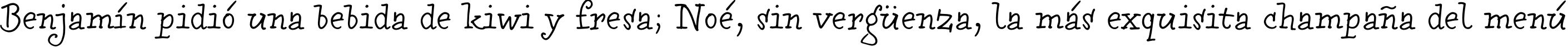Пример написания шрифтом Bowman текста на испанском