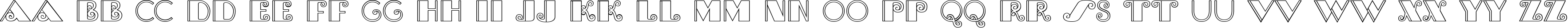 Пример написания английского алфавита шрифтом Brasileiro Two Medium