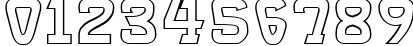 Пример написания цифр шрифтом Brassett_Outline