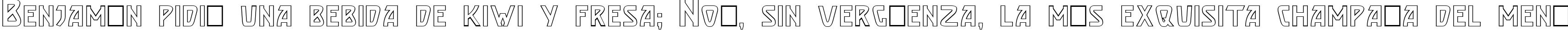 Пример написания шрифтом Brassett_Outline текста на испанском