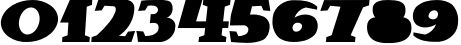 Пример написания цифр шрифтом Brava Italic