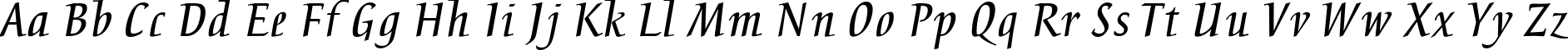 Пример написания английского алфавита шрифтом Breeze