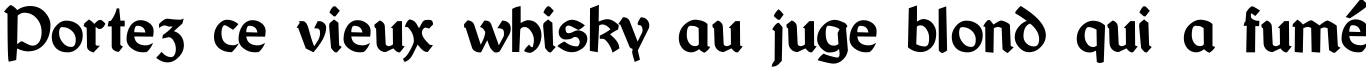 Пример написания шрифтом Bretagne Gaelic DemiBold текста на французском