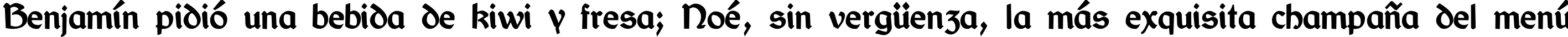 Пример написания шрифтом Bretagne Gaelic DemiBold текста на испанском