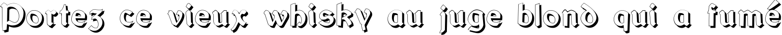 Пример написания шрифтом Bretagne Gaelic Shadow текста на французском