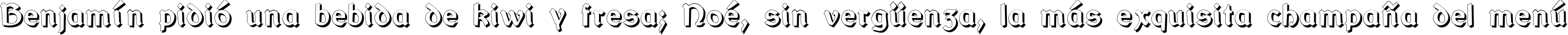 Пример написания шрифтом Bretagne Gaelic Shadow текста на испанском