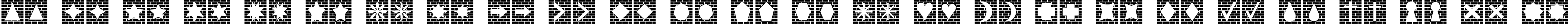 Пример написания английского алфавита шрифтом Bricks n Things