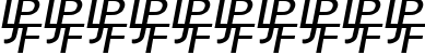 Пример написания цифр шрифтом Bridgnorth Capitals