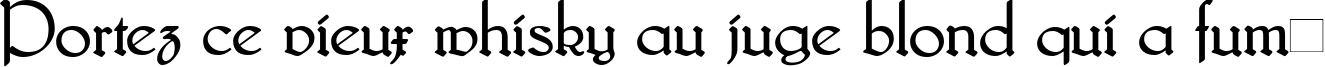 Пример написания шрифтом Bridgnorth текста на французском
