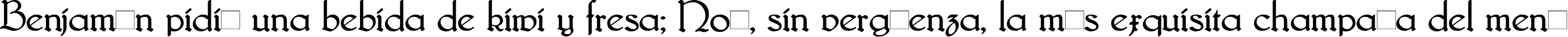 Пример написания шрифтом Bridgnorth текста на испанском
