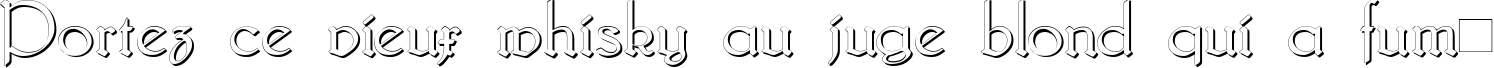 Пример написания шрифтом Bridgnorth-Shadow текста на французском