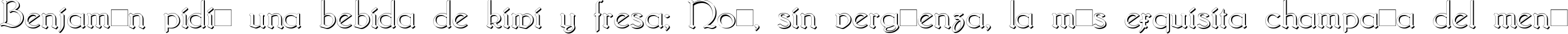Пример написания шрифтом Bridgnorth-Shadow текста на испанском