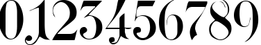 Пример написания цифр шрифтом Briolin